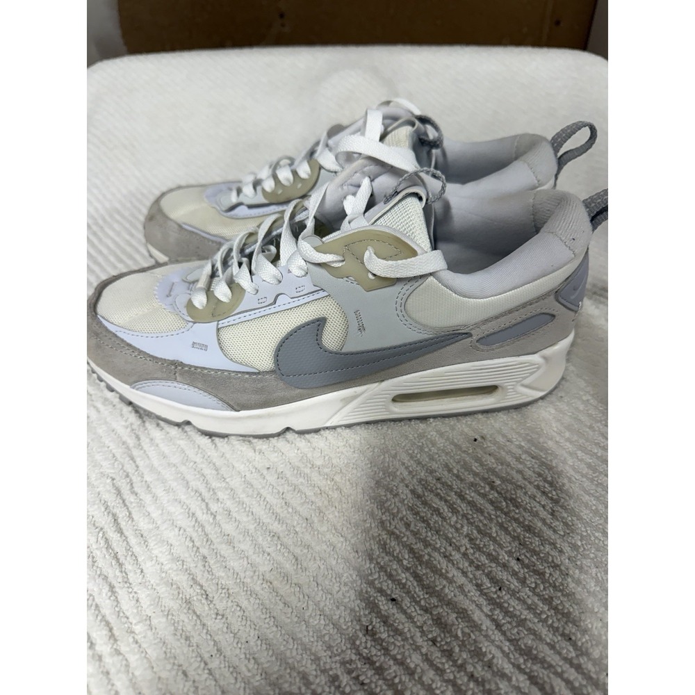 Nike Air Max 90 Futura Summit Women 9 US, 40.5 EU White Grey Sneakers DM9922-103 - Picture 4 of 9
